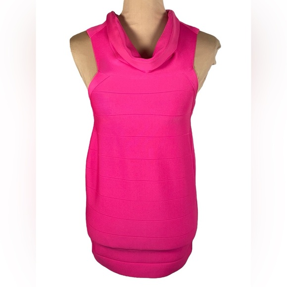 Susana Monaco Fuchsia Cowl Neck Dress Medium - Picture 1 of 6